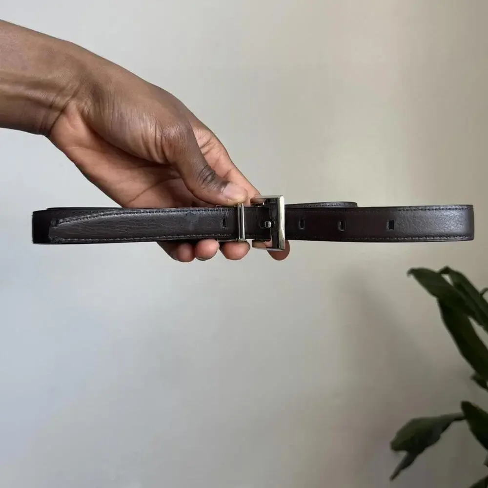 Vintage Calvin Klein reversible black/ brown‎ Leather Belt size L